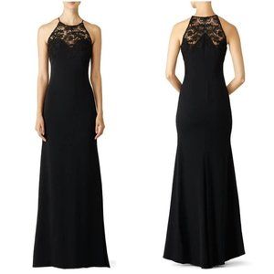 Vintage Badly Mischka Black Lace Tyler Formal Gown